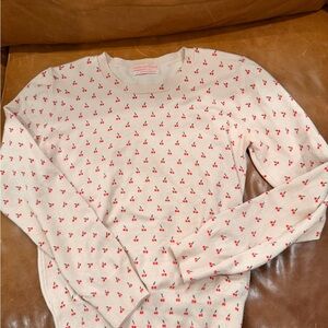 Urban Outfitters Cream Sweater with Red Cherry Design